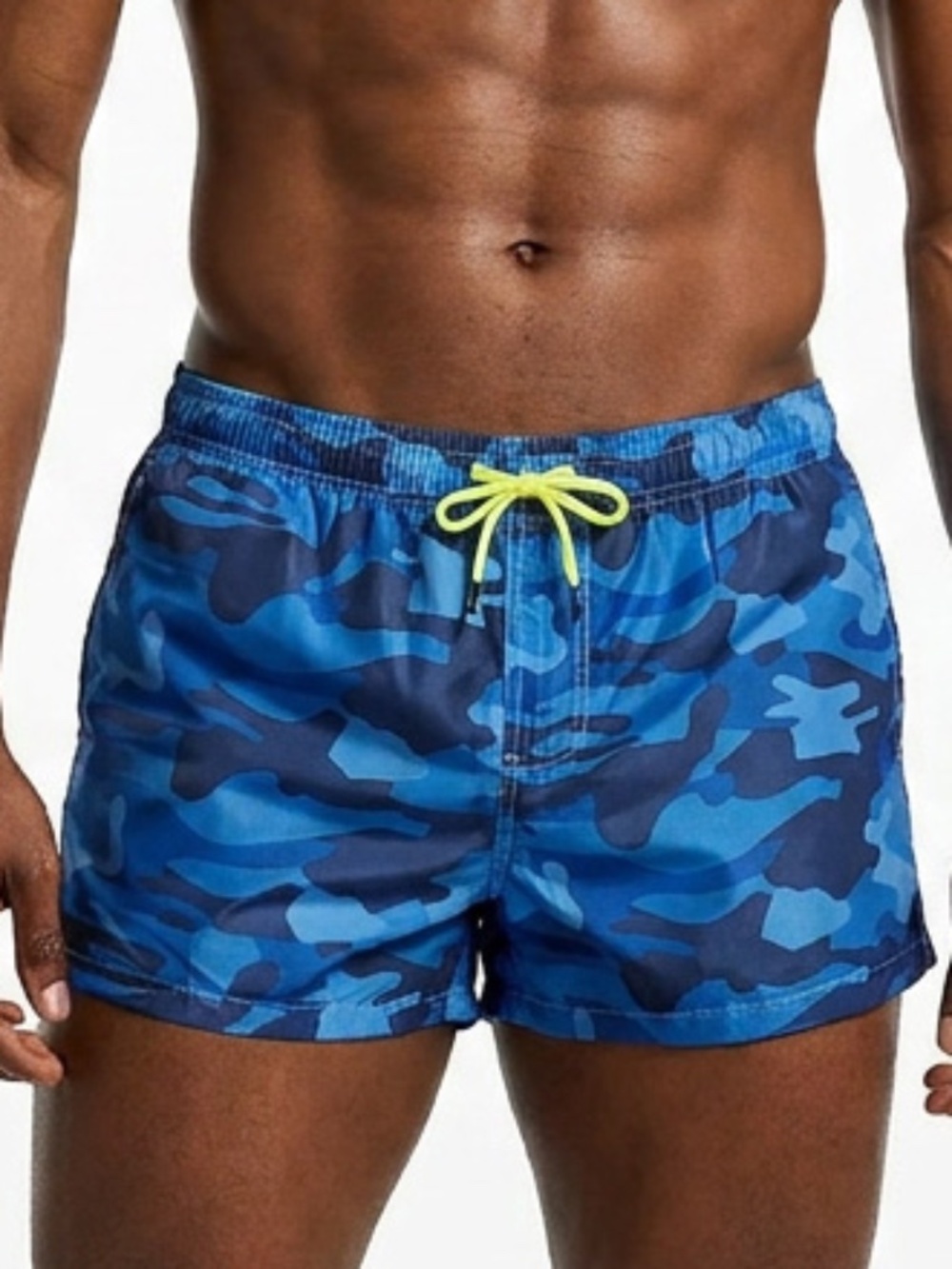 Seobean Men's Blue Camo Board Shorts / Swim Trunks — Size XL